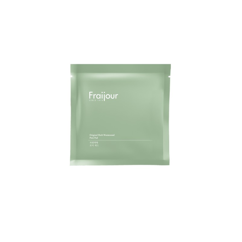 [FRAIJOUR] Тонизирующие пэды для лица с АНА/ВНА/РНА (рефил) Original Herb Wormwood Pore Pad Refill, 60шт/170 мл