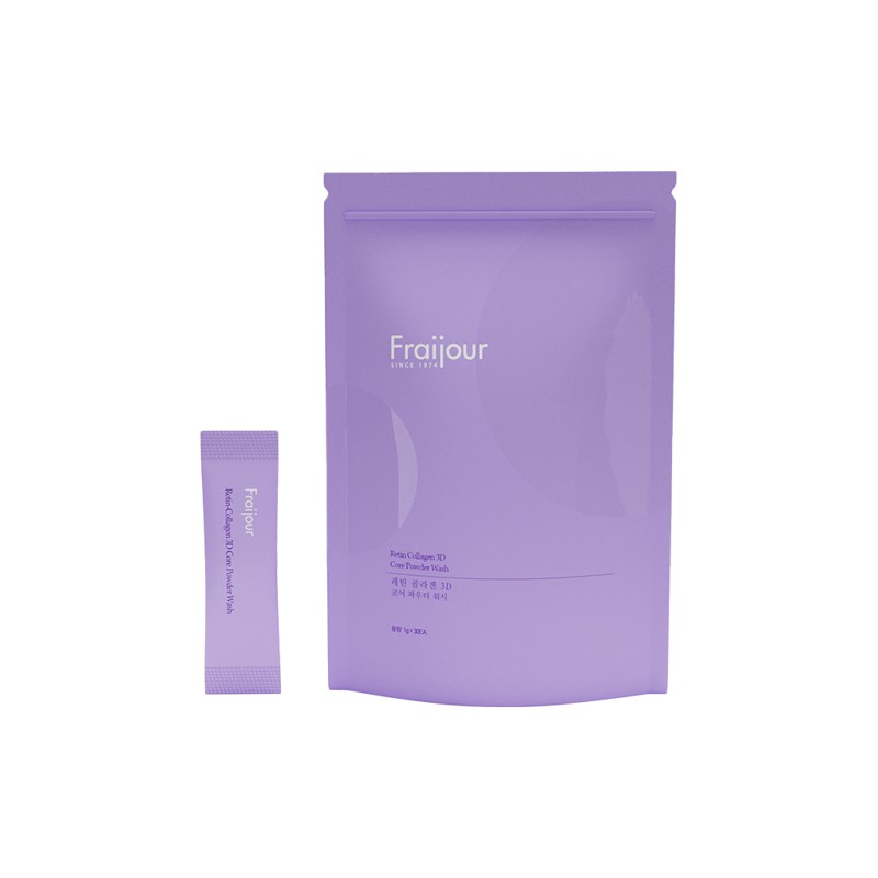 [FRAIJOUR] Укрепляющая энзимная пудра КОЛЛАГЕН / РЕТИНАЛЬ Retin-Collagen 3D Core Powder Wash, 30 шт * 1 гр