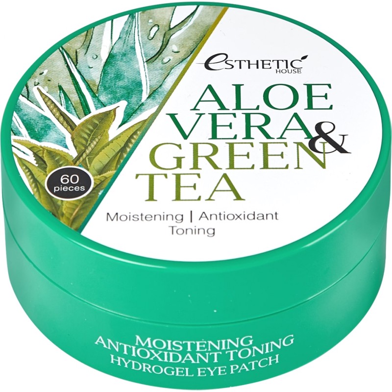 [ESTHETIC HOUSE] [ESTHETIC HOUSE] Гидрогелевые патчи для глаз АЛОЭ/ЗЕЛЕНЫЙ ЧАЙ Aloe Vera&Green Tea Hydrogel Eye Patch