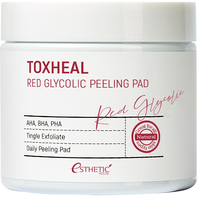 [ESTHETIC HOUSE] [ESTHETIC HOUSE] Пилинг-подушечки МИНДАЛЬНЫЕ Toxheal Red Glyucolic Peeling Pad, 100 мл (100 шт)