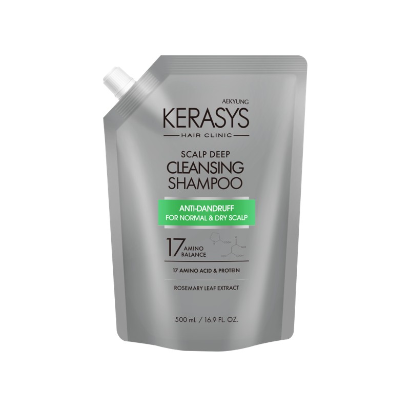 [KERASYS] Шампунь для волос ЛЕЧЕНИЕ КОЖИ ГОЛОВЫ освежающий (запасной блок), 500 мл