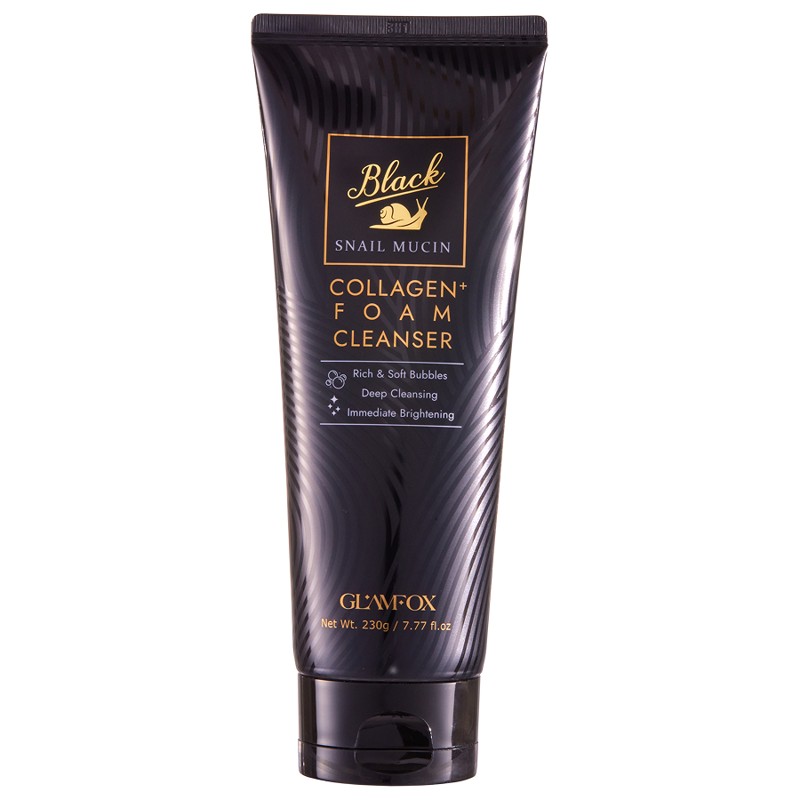 [GLAMFOX] Пенка для умывания МУЦИН ЧЕРНОЙ УЛИТКИ антивозрастная коллагеновая Black Snail Mucin Collagen Foam C