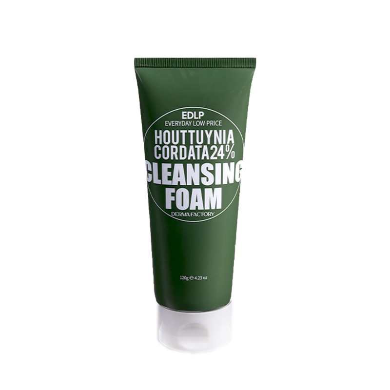 [DERMA FACTORY] Пенка для лица очищающая ЭКСТРАКТ ЦВЕТКА ХАУТТЮНИИ Houttuynia Cordata 24% Cleansing, 120 гр