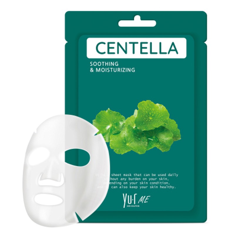 [YU.R] Маска для лица тканевая ЭКСТРАКТ ЦЕНТЕЛЛЫ АЗИАТСКОЙ ME Centella Sheet Mask, 1 шт