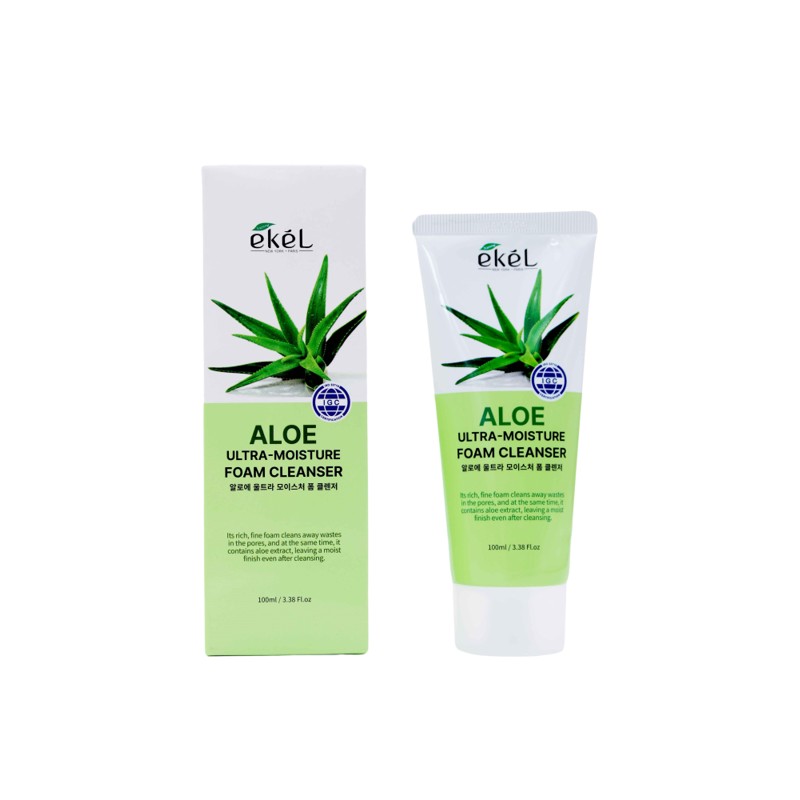 [EKEL] Пенка для умывания ЭКСТРАКТ АЛОЭ ультраувлажняющая Aloe Ultra Moisture Foam, 100 мл