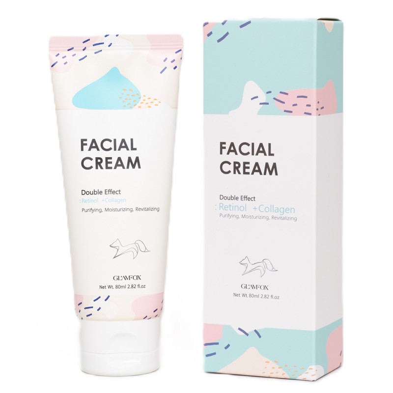 [GLAMFOX] Крем для лица двойного действия РЕТИНОЛ И КОЛЛАГЕН Double Effect Retinol Collagen Facial Cream, 80 м