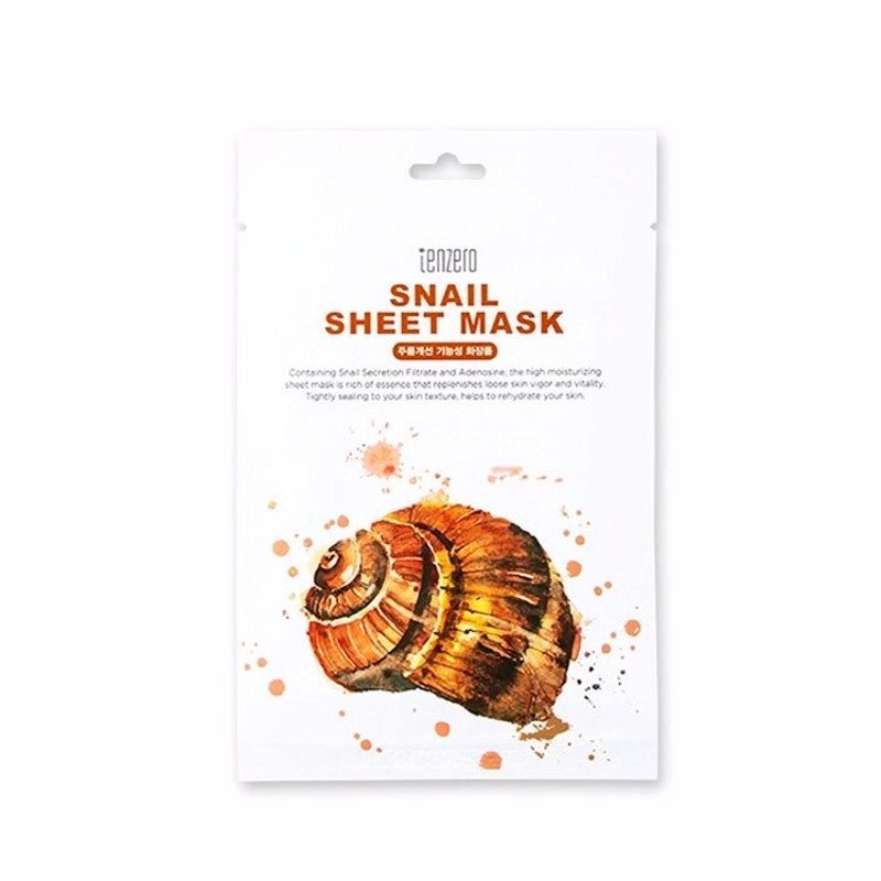 [TENZERO] Маска для лица тканевая МУЦИН УЛИТКИ Snail Sheet Mask, 25 мл