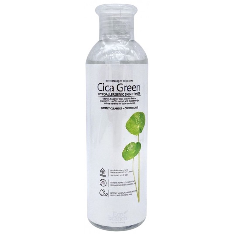 [ECO BRANCH] Тонер для лица ЭКСТРАКТ ЦЕНТЕЛЛЫ Cica Green Hypoallergenic Skin Toner, 250 мл