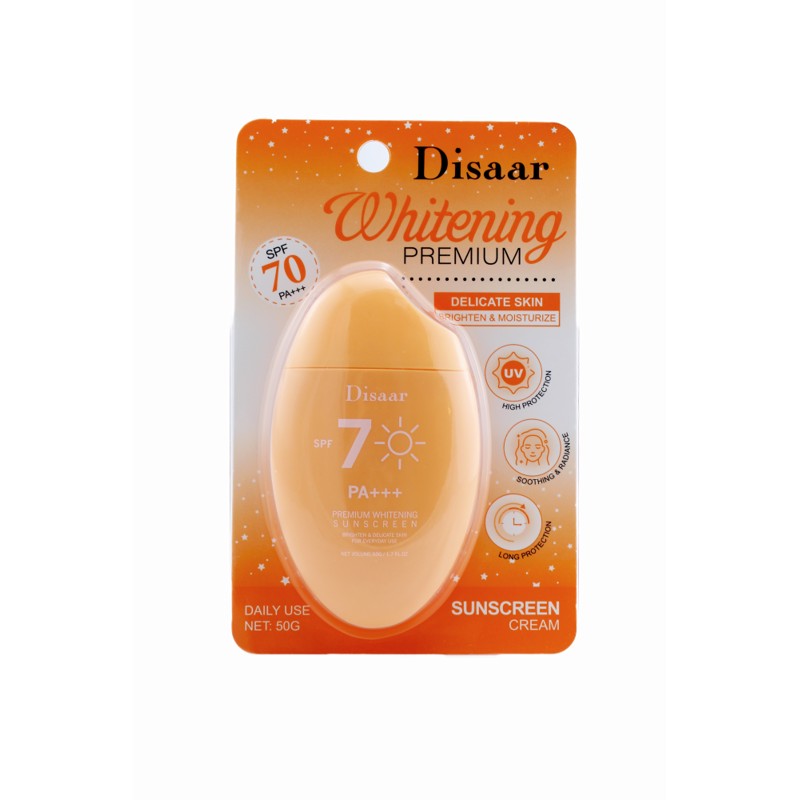[DISAAR] Крем для лица солнцезащитный ОСВЕТЛЯЮЩИЙ Premium Whitening Sunscreen Cream SPF70/PA+++, 50 гр