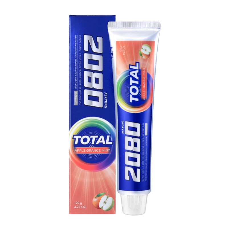 [DENTAL CLINIC 2080] Зубная паста ФРУКТОВАЯ МЯТА Total Apple Orange Mint, 120 г