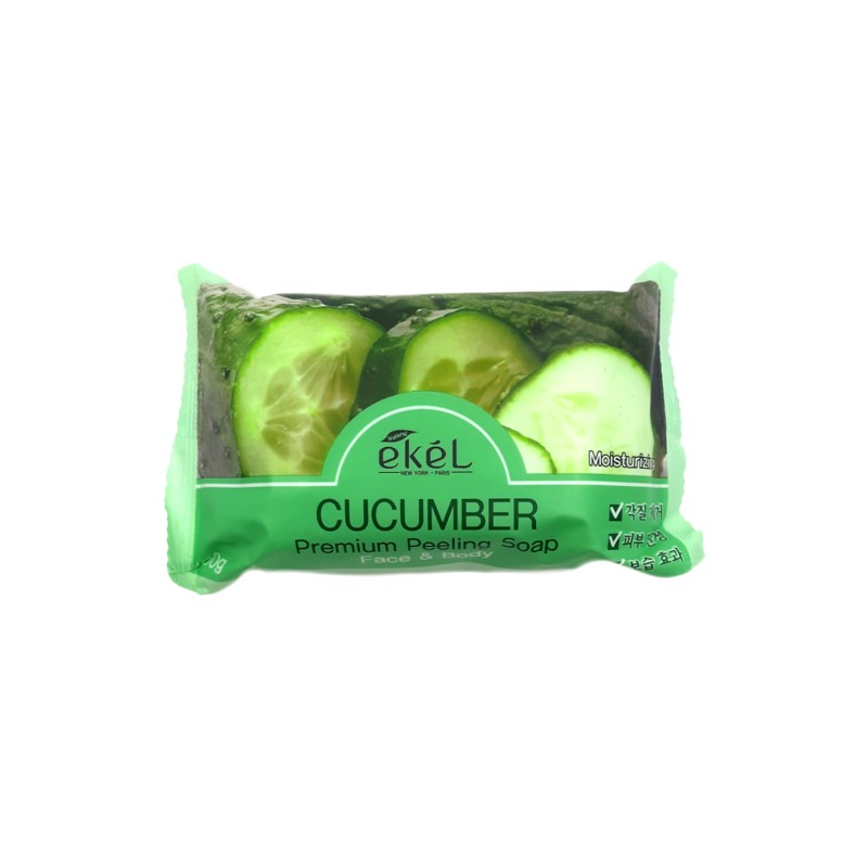 [EKEL] Мыло-скраб для лица и тела ОГУРЕЦ Premium Peeling Soap Cucumber, 150 г