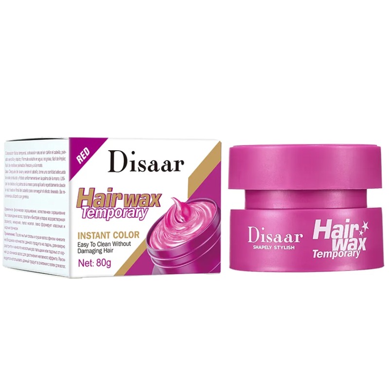 [DISAAR] Воск для волос ЦВЕТНОЙ (красный) Temporary Hair Color Wax (Red), 80 г