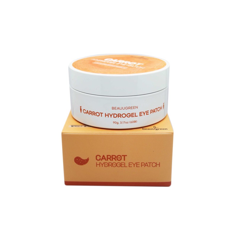 [BEAUUGREEN] Гидрогелевые патчи для глаз ЭКСТРАКТ МОРКОВИ Carrot Hydrogel Eye Patch, 60 шт