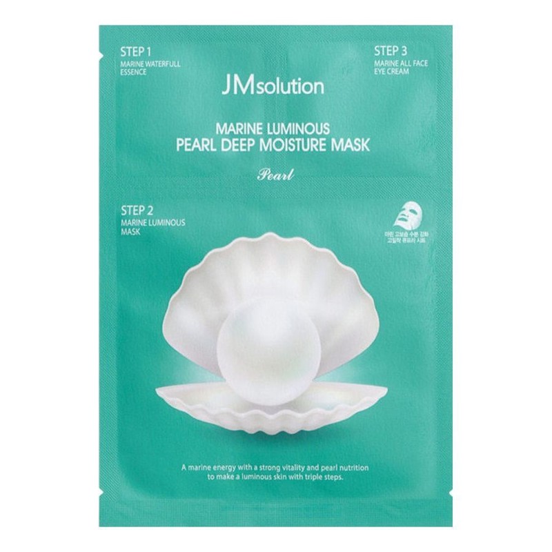 [JMSOLUTION] Маска для лица трёхэтапная увлажняющая ЭКСТРАКТ ЖЕМЧУГА Marine Luminous Pearl Moisture Mask Plus, 1,