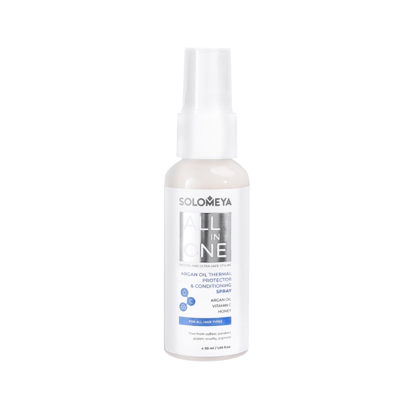 [SOLOMEYA] Спрей-термозащита АРГАНОВОЕ МАСЛО Argan Oil Thermal Protector&Conditioning Spray All in One, 50 мл