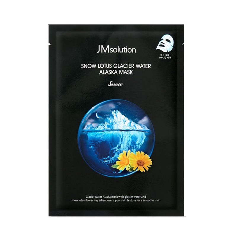 [JMSOLUTION] Маска для лица тканевая ЭКСТРАКТ ЛОТОСА И ЛЕДНИКОВЫЕ ВОДЫ АЛЯСКИ Snow Lotus Glacier Water Alaska Mas