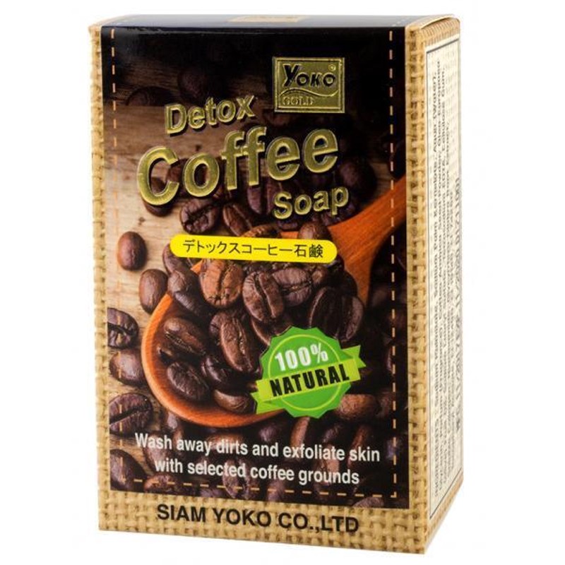 [YOKO] Мыло для рук и тела КОФЕ Detox Gold, 80 гр
