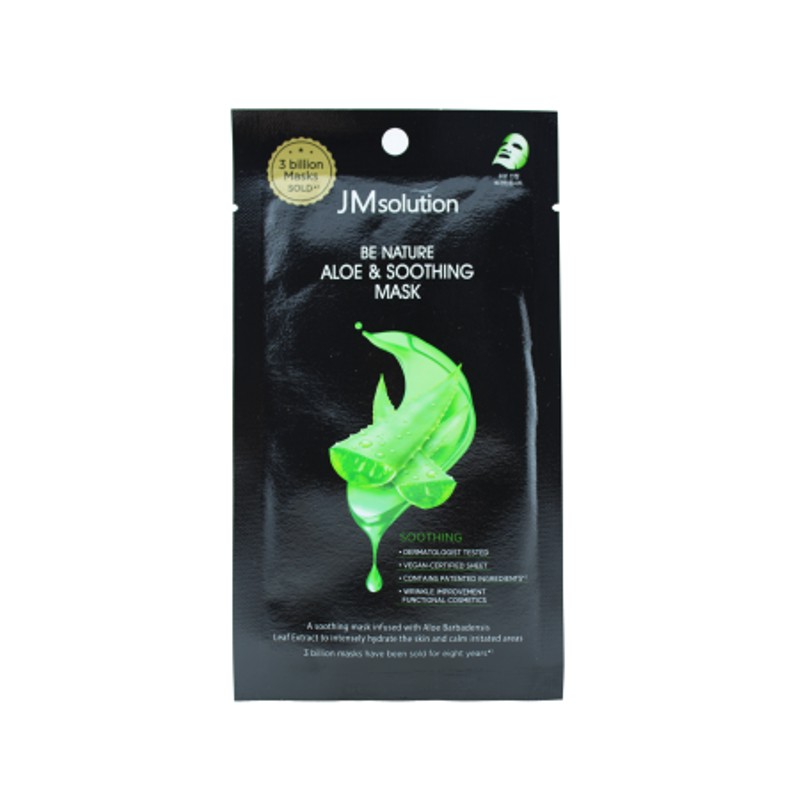 [JMSOLUTION] Маска для лица тканевая АЛОЭ Be Nature Aloe & Soothing Mask, 24 мл
