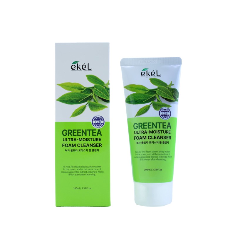 [EKEL] Пенка для умывания ЭКСТРАКТ ЗЕЛЕНОГО ЧАЯ ультраувлажняющая Green Tea Ultra, 100 мл