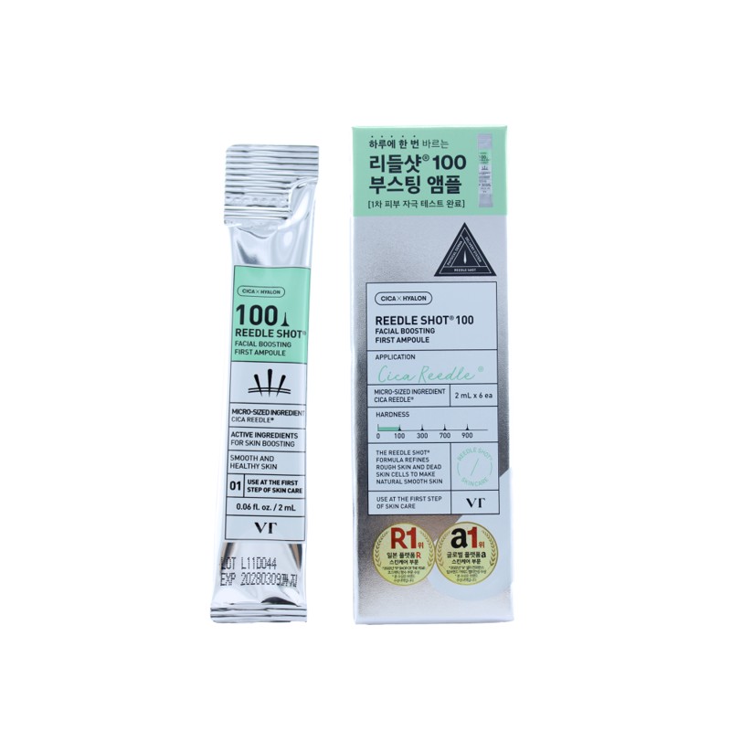 [VT COSMETICS] Бустер-сыворотка для лица СПИКУЛЫ 100 VT Reedle Shot 100 Facial Boosting First Ampoule, 2 мл*6 шт