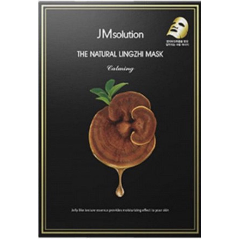 [JMSOLUTION] Маска для лица тканевая ГРИБ ЛИНЧЖИ успокаивающая The Natural Lingzhi Mask, 30 мл