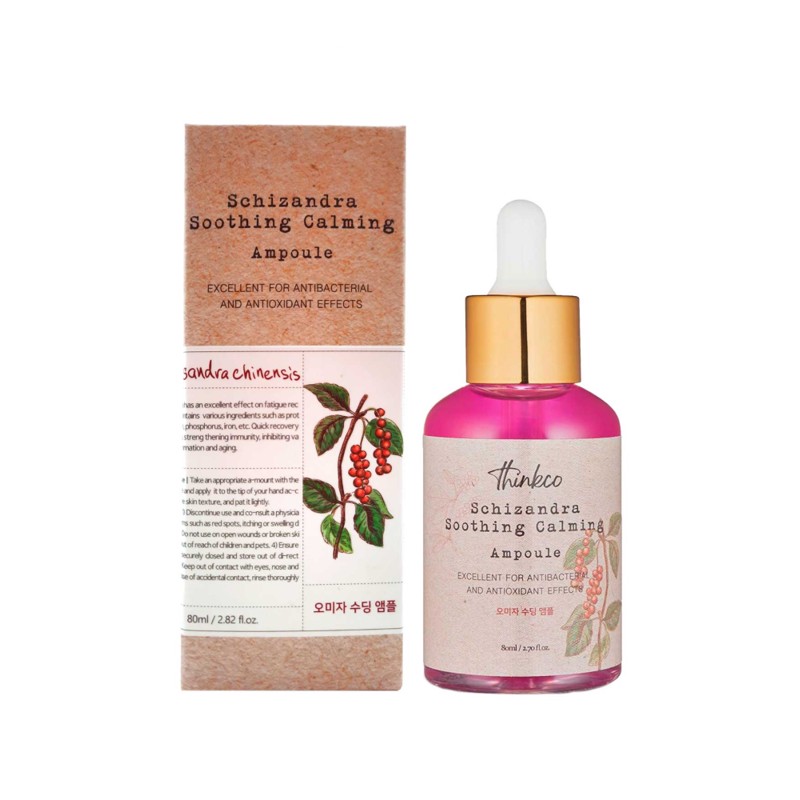 [THINKCO] Сыворотка для лица успокаивающая ЛИМОННИК Schizandra Soothing Calming Ampoule, 80 мл