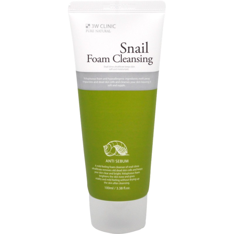 [3W CLINIC] Пенка для умывания МУЦИН УЛИТКИ Snail Foam Cleansing, 100 мл