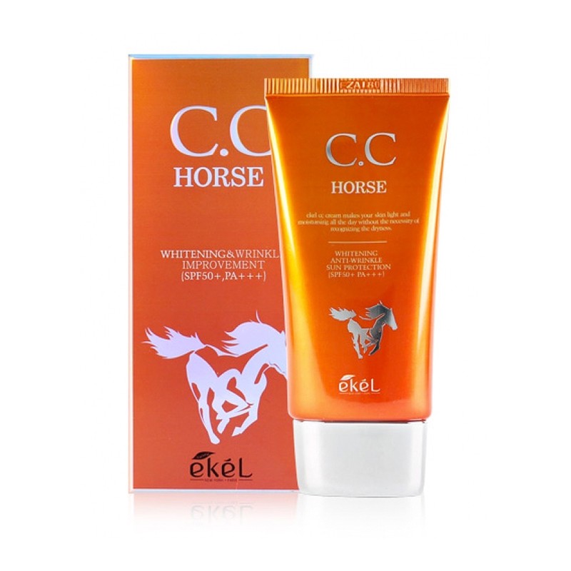 [EKEL] CC крем для лица ЛОШАДИНЫЕ ЛИПИДЫ С.С Horse SPF50+ PA+++, 50 мл