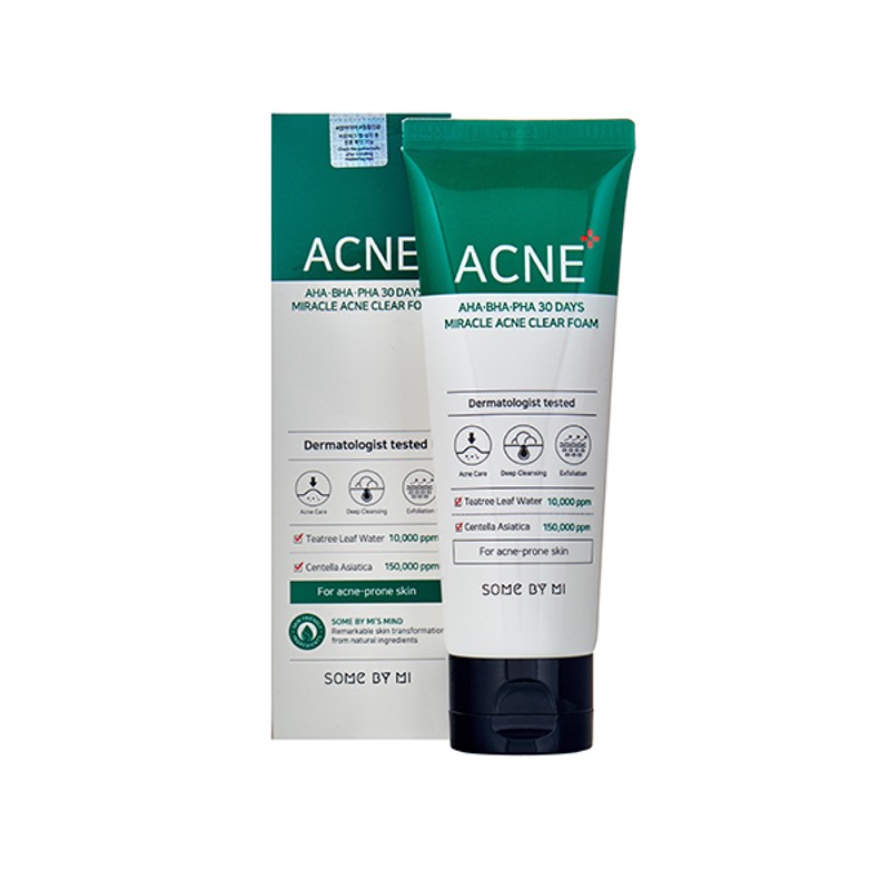 [SOME BY MI] Пенка для умывания очищающая КИСЛОТЫ Some By Mi AHA·BHA·PHA 30 Days Miracle Acne Clear Foam, 100 мл