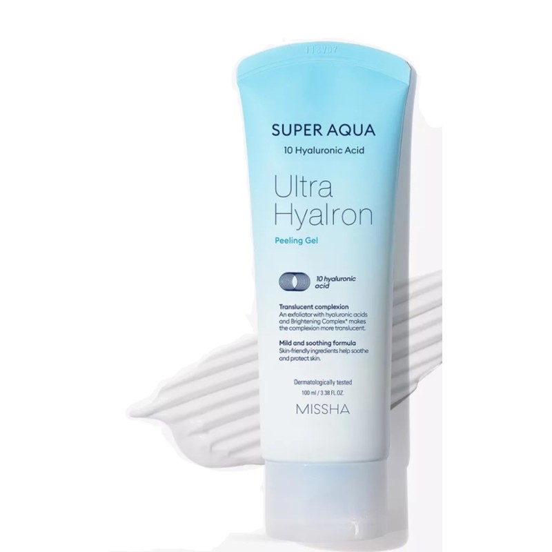 [MISSHA] Пилинг-скатка для лица и кожи УВЛАЖНЯЮЩАЯ Super Aqua Ultra Hyaluron Peeling Gel, 100 мл