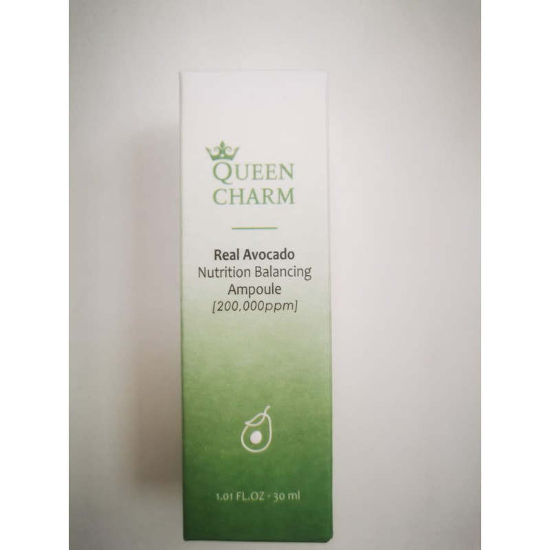 [QUEENCHARM] Сыворотка для лица МАСЛО АВОКАДО 20% питательная ампульная, 30 мл