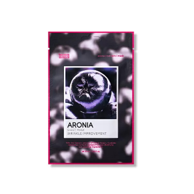 [TENZERO] Маска для лица тканевая ЭКСТРАКТ АРОНИИ Aronia Sheet Mask, 25 мл