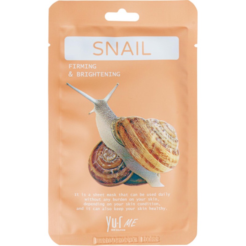 [YU.R] Маска для лица тканевая ФИЛЬТРАТ УЛИТОЧНОГО СЕКРЕТ Me Snail Sheet Mask, 1 шт