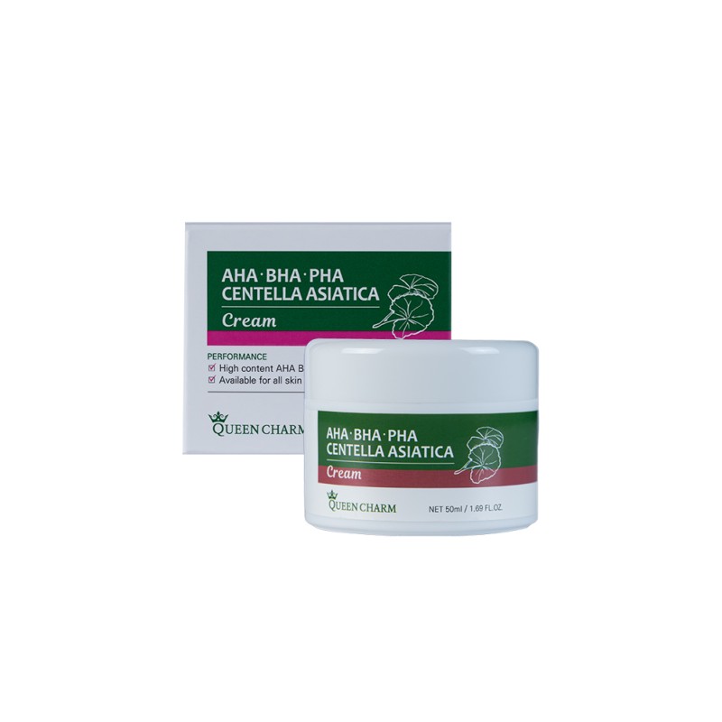 [QUEENCHARM] Крем для лица AHA-BHA-PHA КИСЛОТЫ И ЦЕНТЕЛЛА АЗИАТСКАЯ AHA BHA PHA Centella Asiatica Cream, 50 мл