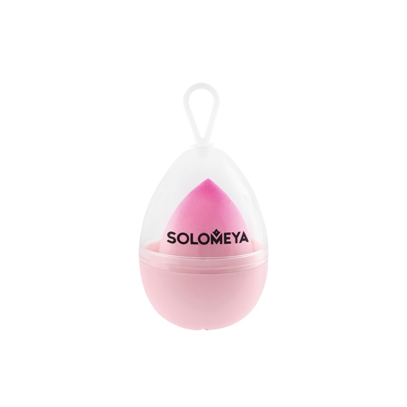 [SOLOMEYA] Спонж для макияжа ДВУСТОРОННИЙ XL со срезом розовый градиент Large Flat End Blending Sponge Pink Gra