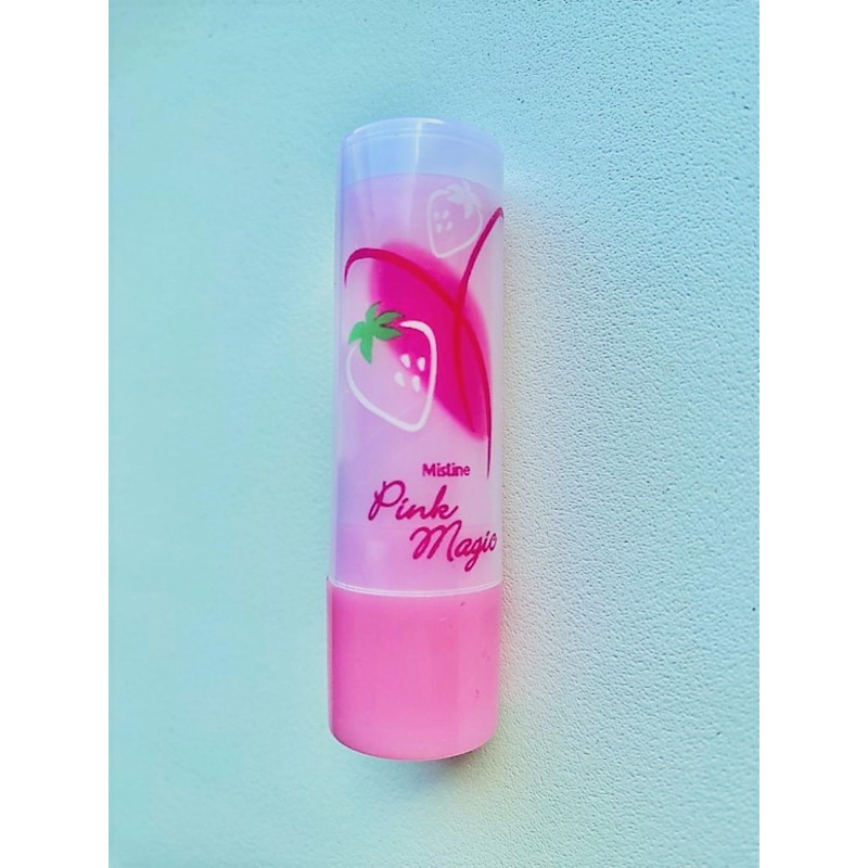 [MISTINE] Бальзам для губ ПРОЯВЛЯЮЩИЙСЯ с ароматом клубники Pink Magic Lip, 3.7 г