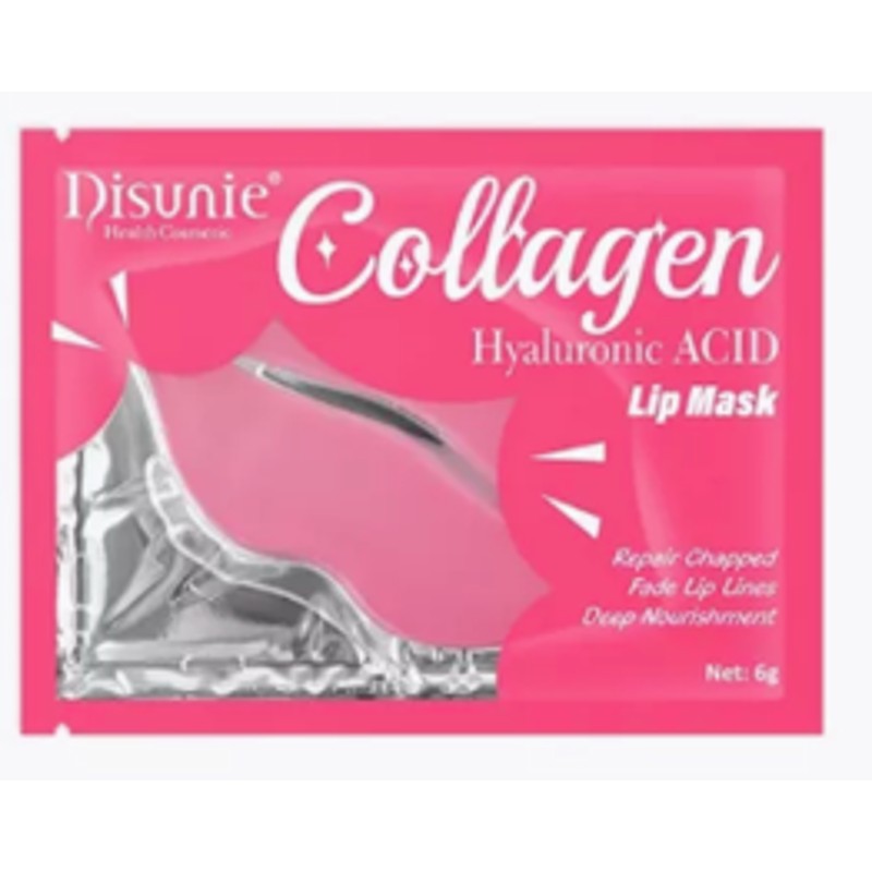 [DISUNIE] Патчи гидрогелевые для губ ГИАЛУРОНОВАЯ КИСЛОТА И КОЛЛАГЕН Collagen&Hyaluronic Acid Lip Mask, 6 г