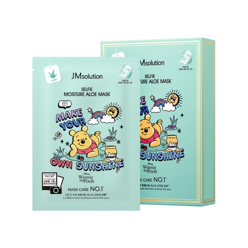 [JMSOLUTION] Маска для лица тканевая увлажняющая ЭКСТРАКТ АЛОЕ ВЕРА Disney Collection Selfie Moisture Aloe Mask,