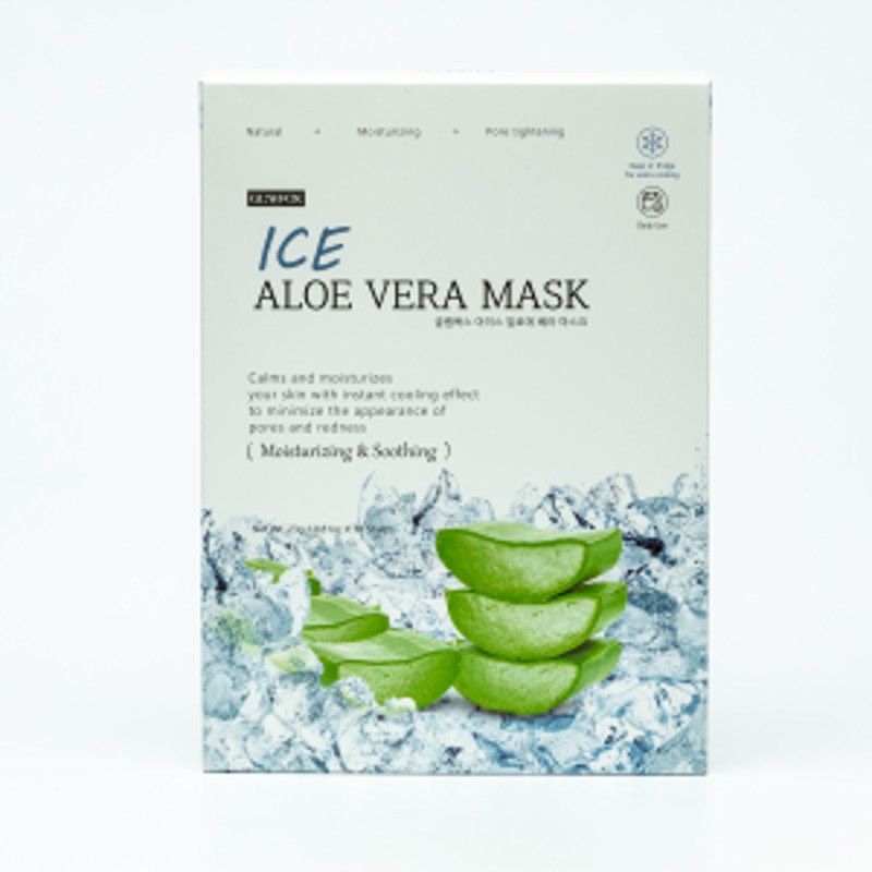 [GLAMFOX] Маска для лица охлаждающая ЭКСТРАКТ АЛОЕ увлажняющая Ice Aloe Vera Mask, 23 мл