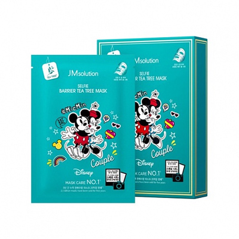 [JMSOLUTION] Маска для лица тканевая противовоспалительная ЧАЙНОЕ ДЕРЕВО Disney Collection Selfie Barrier Tea Tre
