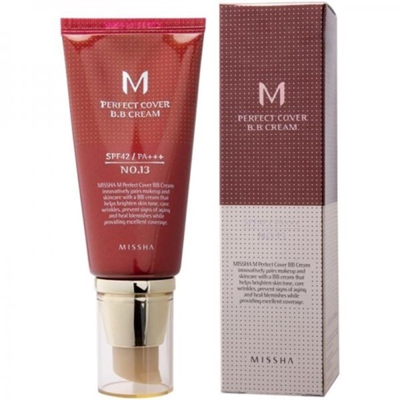[MISSHA] Тональный BB крем для лица M Perfect Cover BB Cream SPF42+ PA+++ (Тон 13), 50 мл