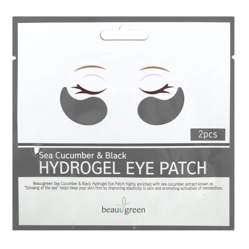 [BEAUUGREEN] Гидрогелевые патчи для глаз ТРЕПАНГ Sea Cucumber & Black Hydrogel Eye Patch, 4 гр*1 шт