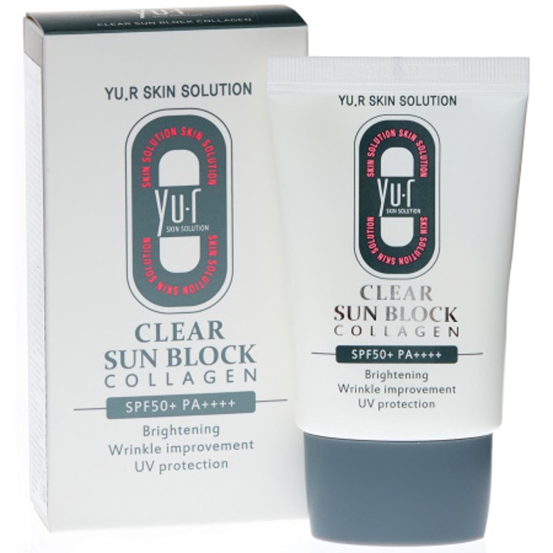 [YU.R] Крем для лица СОЛНЦЕЗАЩИТНЫЙ Clear Sun Block Collagen SPF 50+ РА++++, 30 мл