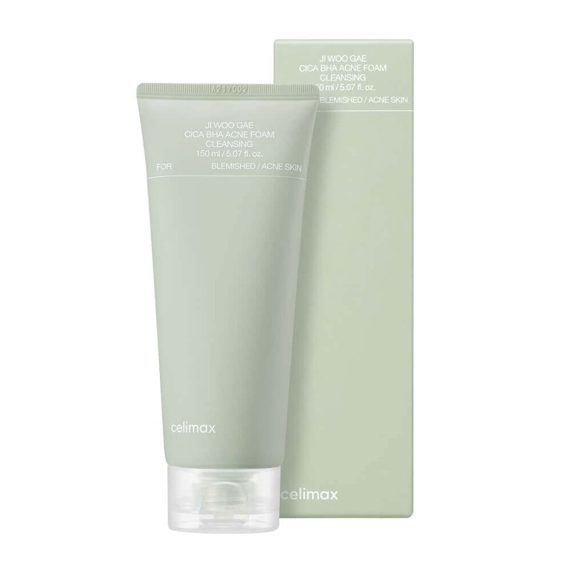 [CELIMAX] Ji Woo Gae Cica BHA Acne Foam Cleansing Пенка для умывания ПРОТИВОВОСПАЛИТЕЛЬНАЯ/ГИПОАЛЛЕРГЕННАЯ, 15