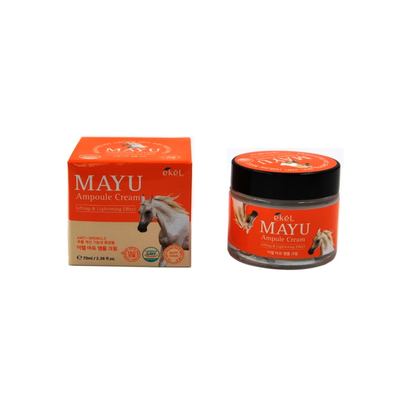 [EKEL] Крем для лица ампульный ЛОШАДИНЫЙ ЖИР Mayu Ampule Cream, 70 мл