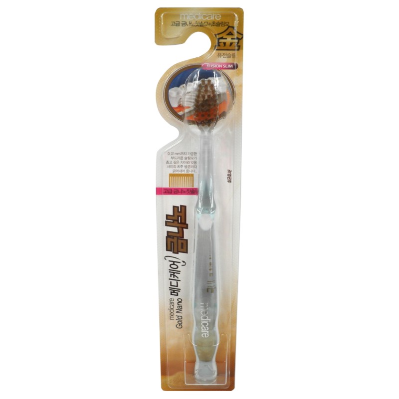 [MEDICARE] Зубная щетка ИОНЫ ЗОЛОТА средней жёсткости Gold Toothbrush, 1 шт