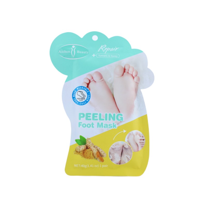 [AICHUN BEAUTY] Маска-носочки для ног отшелушивающая МАСЛО КУРКУМЫ И МЁД, Peeling Foot Mask, 40 гр