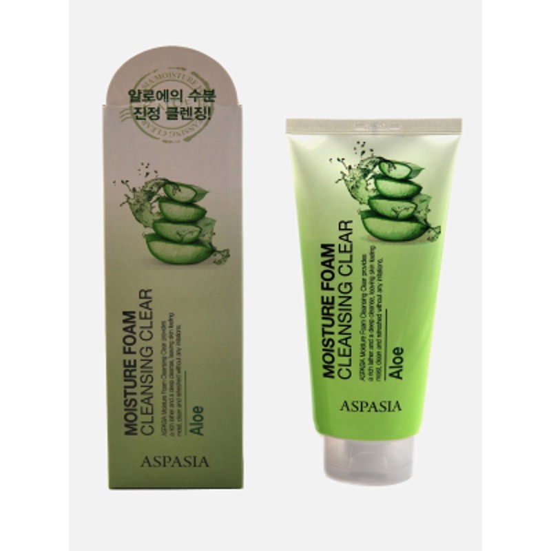 [ASPASIA] Пенка для умывания АЛОЭ Moisture Foam Cleansing Aloe, 180 мл