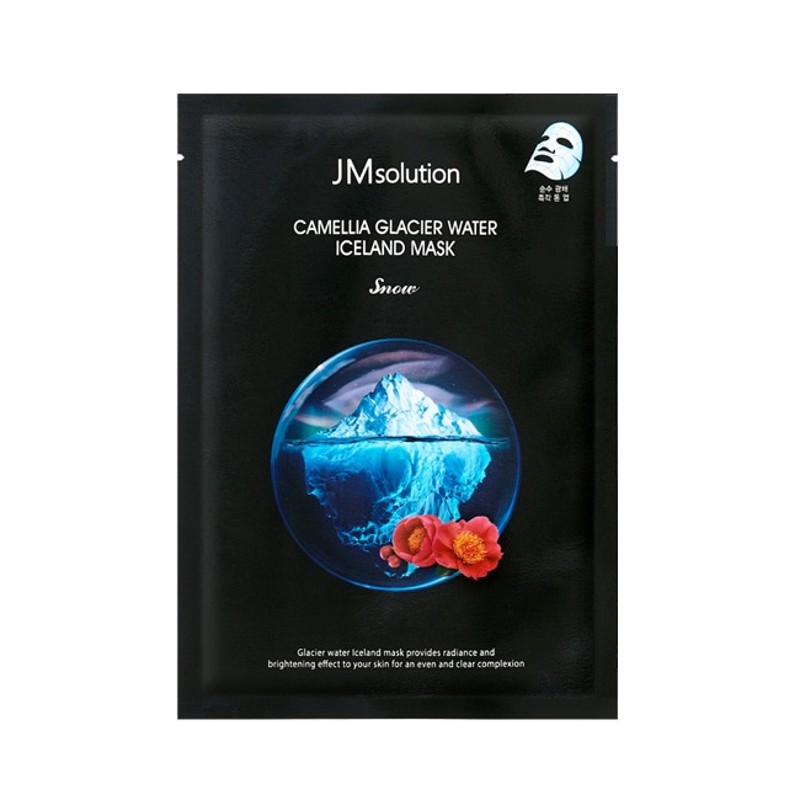 [JMSOLUTION] Маска для лица тканевая ЭКСТРАКТ КАМЕЛИИ И ЛЕДНИКОВЫЕ ВОДЫ ИСЛАНДИИ Camellia Glacier Water Iceland M