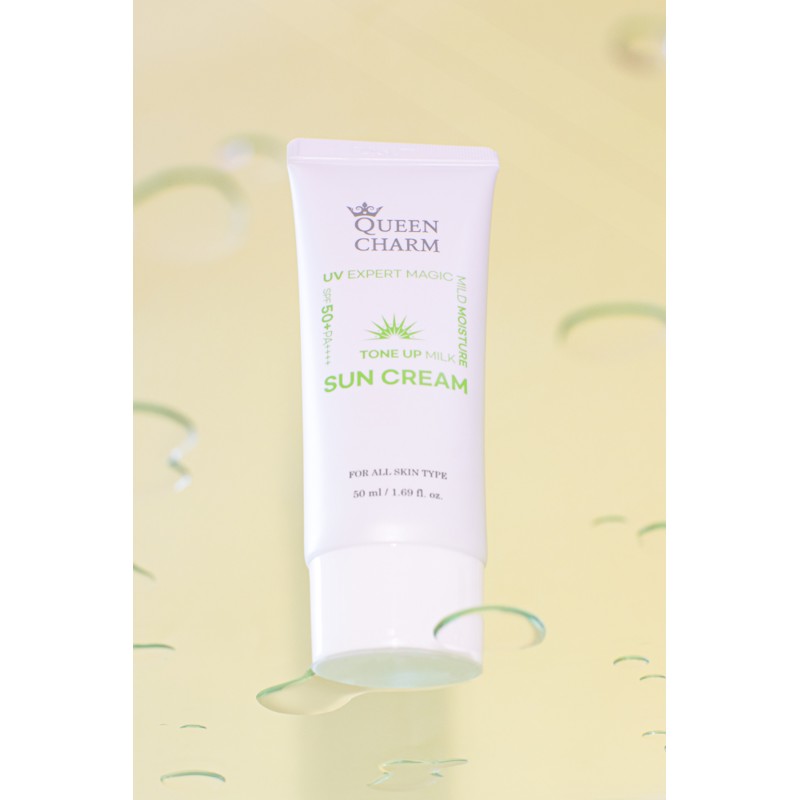[QUEENCHARM] Крем для лица солнцезащитный ЛЕГКИЙ увлажняющий SPF50+PA++++UV Expert Magic Mild Moisture Tone Up Mi